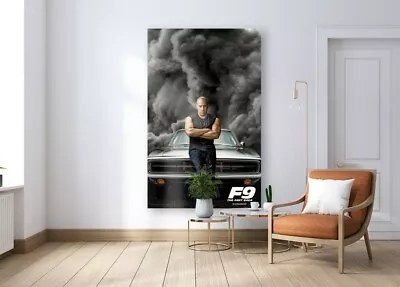 VIN DIESEL FAST FURIOUS 9 WALL ART COVERING 30x20 Inch Canvas Framed UK SELLER! • £21.99