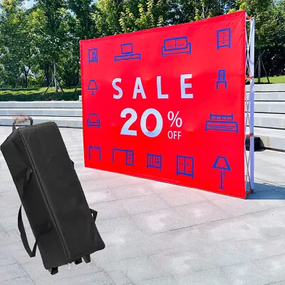 Custom Banner Printing And Fabric Pop Up Display Backdrop Frame With Carry Bag • $669.59