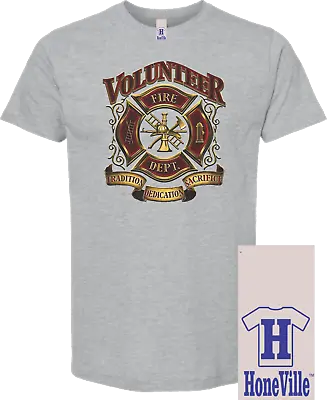 HoneVille™ T-shirt Youth Adult Volunteer Firefighter Tradition • $20.21