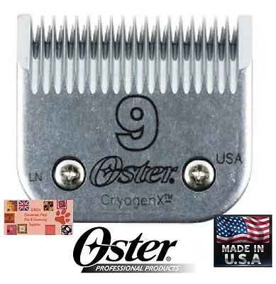 GENUINE Oster A5/A6 Cryogen-X # 9 BLADE*Fit Many AndisWahl Clipper PET GROOMING • $39.99