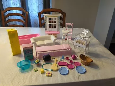 Lot Of Barbie Doll Furniture And Accessories Most Vintage • $49.95