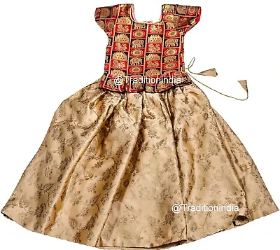 $47.23 • Buy Kids Lehenga Choli, Baby Pavadai Set, Birthday Dress, Readymade Girl Outfits