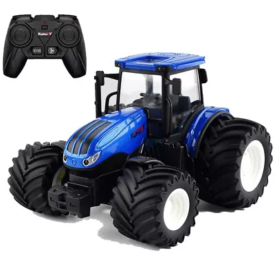 1/24 Scale Remote Control Tractor Toy RC Truck Farm Toys For Boys Kids Gifts • $35.98