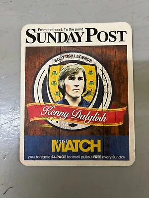 Liverpool FC Vintage Kenny Dalglish Beer Mat (Free P+P) • £4.99