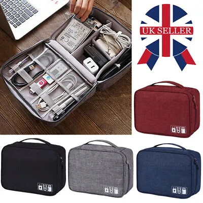 £6.98 • Buy Electronic Cable USB Case Storage Drive Charger Accessories Organizer Bag UK