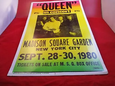 $19.99 • Buy  Queen In Concert  Madison Square Garden New York City 1980 Repo Poster