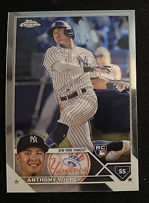 2023 Topps Chrome Anthony Volpe Base Rookie #4 New York Yankees RC • $0.25