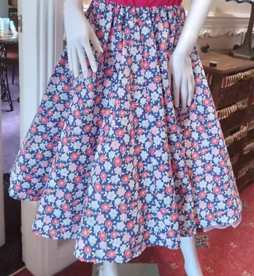 1950s Vintage Retro Rockabilly Circle Skirt Multi Size 16-20 Daisy Print • £15.99