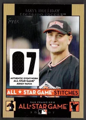 2007 Topps Matt Holliday All Star Game Stitches Jersey Card #AS-MH Rockies • $4.99