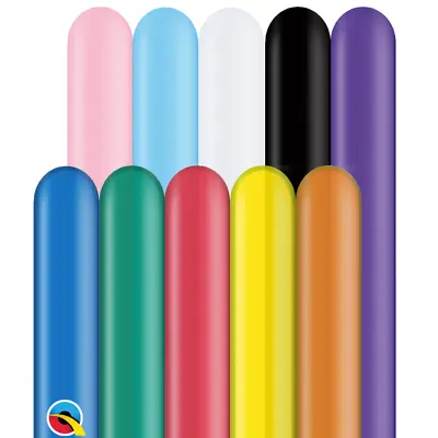 260Q Latex Balloons - Qualatex Modeling Twister Rainbow Of Colors • $2.49