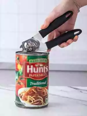 Stainless Steel Can Opener Heavy Duty Tin Can Cutter Easy Handle Grip Kitchen • £6.49