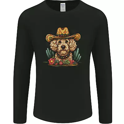 Cute Goldendoodle Mexican Style Western Mens Long Sleeve T-Shirt • £11.99