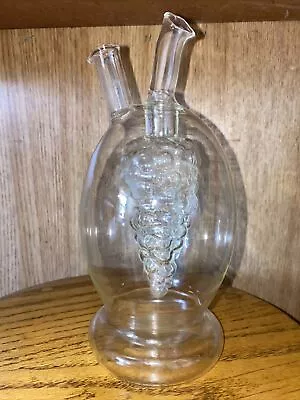 Oil Vinegar Bottle Double Wall Glass Pourer Dispenser Spout Stopper Pot • $20