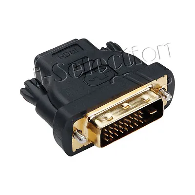 DVI-D Male 24+1Pin Dual Link To HDMI Female Converter Adapter Socket Gold Plated • $16.99