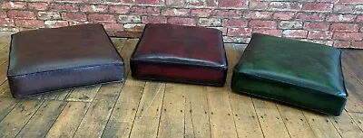 Chesterfield Leather Cushions Top Quality HAND MADE IN ENGLAND 3 Colours • £89.99