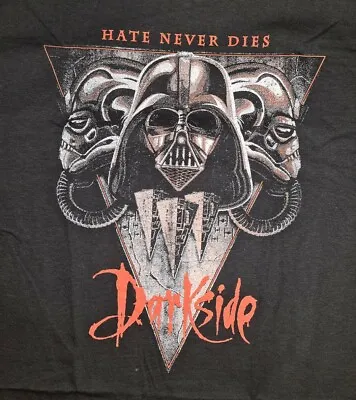 BRAND NEW QWERTEE HATE NEVER DIES BLACK T SHIRT Sz 2XL XXL Star Wars DARTH VADAR • £15