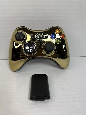 $22 • Buy Official Xbox 360 Limited Special Edition Chrome Series Wireless Controller Gold