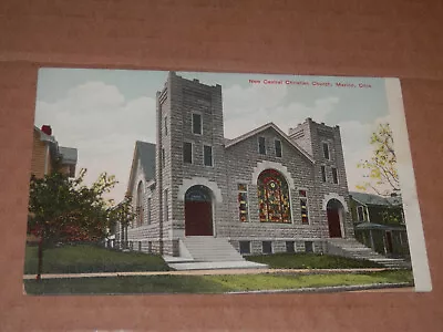 Marion Ohio - 1907-1915 Era Postcard - New Central Christian Church • $5.50