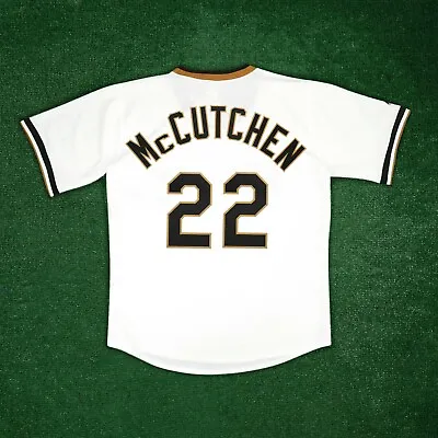 Andrew McCutchen Pittsburgh Pirates Cooperstown White Home Men Throwback Jersey • $139.99