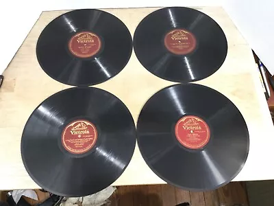 Lot Of 4 Rare Victor Victrola Records With Enrico Caruso And Leopold Stokowski • $20