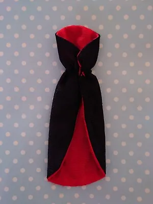 Vintage Doll Cape Clothing Black Red Reversible Cloak Dracula Fancy Dress  • $9.95