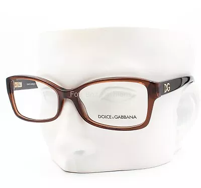 Dolce Gabbana DG 3119 2542 Eyeglasses Glasses Brown With Gold Logo 52-16-135  • $85