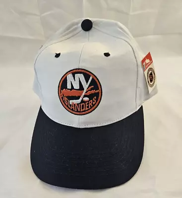 Vintage New York Islanders Official NHL Hat Dime Bank White Adjustable New • $24.99