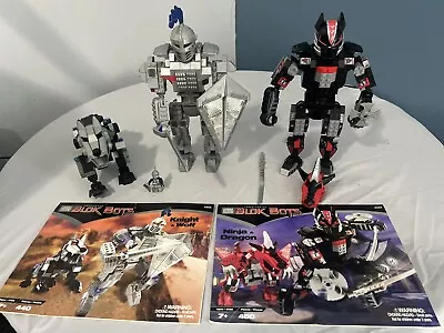 2001  Mega Bloks  Transforming Blok Bots - Knight & Wolf - 9356 Plus Ninja Lot • $75