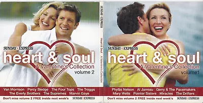 HEART & SOUL A Valentine's Collection ( SUNDAY EXPRESS Newspaper Double CD ) • £2.05