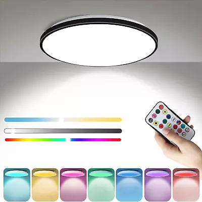 Sou Lemon LED Ceiling Light Dimmable RGB Colour 24W 2200lm With Remote Control B • £16.49