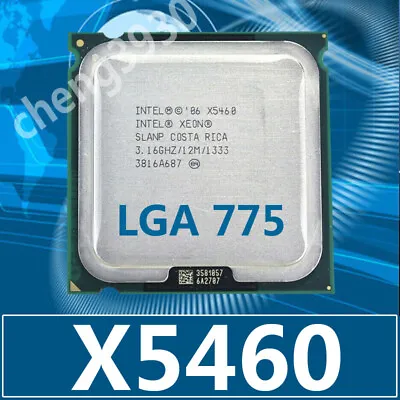  Intel Xeon X5460 Quad-Core 3.16 GHz 12M 1333MHz SLANPLGA 775 CPU-processor • $18.60