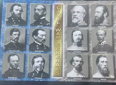 Rare Vintage Postcard Civil War Generals Grant Lee Sherman Stonewall Jackson • $6