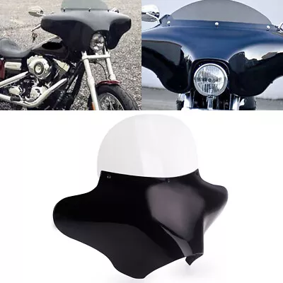 Black Front Outer Batwing Fairing W/ Clear Windshield For Harley Road King FLHR • $291.32