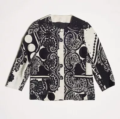 1989 GIANNI VERSACE Runway Collection Black & White Jacket ITALY AS-IS • $98