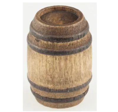 Dollhouse Miniature Half Scale Aged Wood Barrel By Island Crafts And Miniatures • $2.99