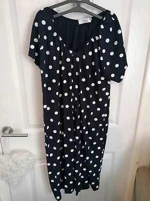 £5 • Buy Happy Mama Maternity Blue Polka Dot Nightie Size Small