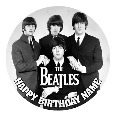 The Beatles Personalised Edible Birthday Party Cake Decoration Topper Image • $12.95