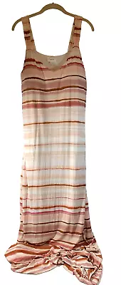 Soma Weekend Striped Maxi Dress Built In Bra Pockets Size Xlarge • $27