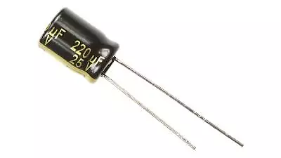 Panasonic FM Electrolytic Capacitor 220uF Mfd 25V 105C Very Low ESR • £2.79