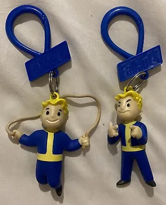 Lot Of 2 Fallout 4 Vault Boy Keychains: Pointer & Jump Rope • £6.36