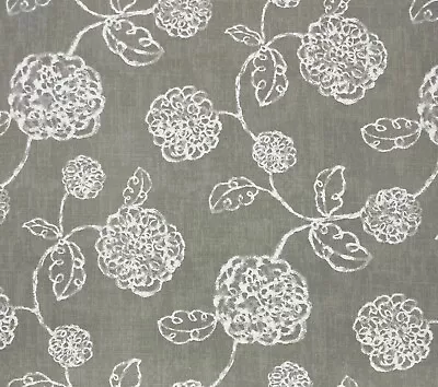 Magnolia Home Adele Slate Gray Abstract Floral 100% Cotton Fabric By Yard 54 W • $9.99