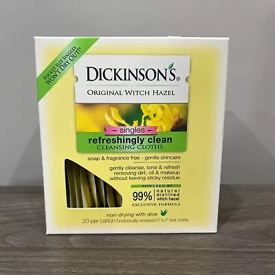 Dickinson Original Witch Hazel Cleansing Cloths Singles  Box Of 20 NEW • $24.99