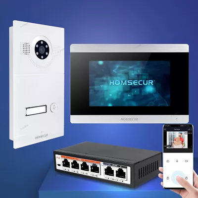 7  PoE WIFI Video Door Phone Intercom System 1.0MP With Touch Screen Monitor • $333.80