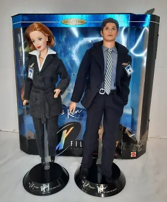 1998 Mattel The X Files Barbie & Ken Dolls As Scully & Mulder DISPLAYED ONLY • $33.99