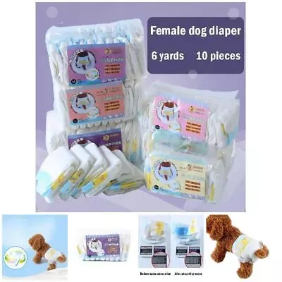 10X Dog Puppy Pet Female Nappy Diapers Disposable Sanitary Pants Underpants • $16.59