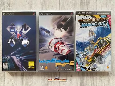 PSP Shutokou Battle & Wipeout Pure & Motor Storm Raging Ice Set From Japan • $146.83