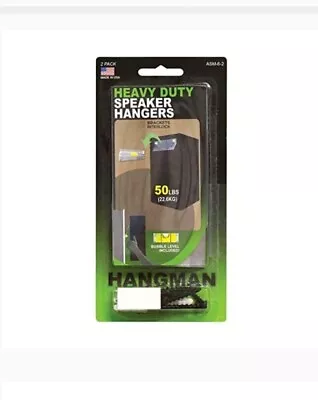 Heavy Duty Speaker Wall Mount Hanger Hanging Kit 50lb Hangman ASM-6-2 • $9.89