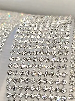 Crystal Rhinestone Diamante Ribbon Bling Silver Chain 1m Rows Cake Decorating  • £3.21