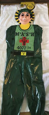 MASH Vintage Halloween Costume Kids M*A*S*H 8-10 With Mask 1981 Ben Cooper • $30