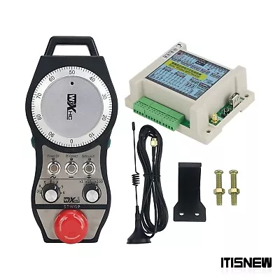 SWGP 6Axis Wireless MPG CNC Handwheel Pendant W/ Emergency Stop 100PPR For FANAC • $266.42